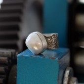 Morska Pani- pierścionek z perłą 