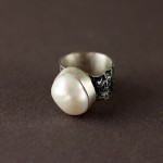 Morska Pani- pierścionek z perłą
